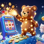 Winbox platform engages players with exciting slots, colorful games, and vibrant casino elements in a dynamic illustration.