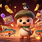 Experience the excitement of slot modal 10k with vibrant characters and dynamic casino elements in this engaging illustration.
