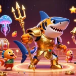 Join the excitement with red888 as a fierce tiger shark takes on the underwater slot game arena!