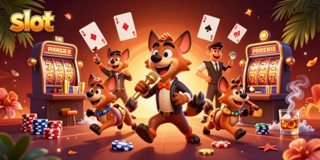 Putaran slot penuh warna di kasino, mengaktifkan kesenangan dalam permainan.