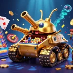 Spin and win at Toke slot with engaging casino-themed illustration featuring vibrant game elements.