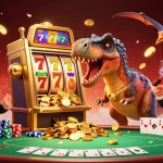 Experience exhilarating wins with slot depo 10k as a pachycephalosaurus triggers a jackpot in this 3D casino scene.