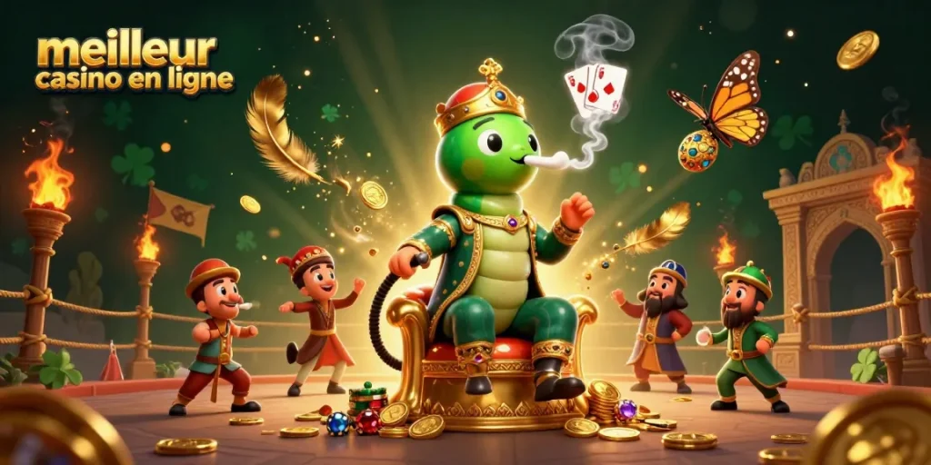 Vivez l'expérience du meilleur casino en ligne avec notre illustration colorée des jeux en 2026.