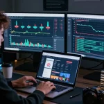 Exploring the Best Darknet Markets 2026 with secure browsing setup in a dimly lit room showcasing tech-focused elements and privacy tools.