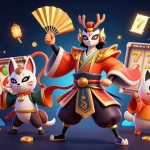 Plongez dans l'univers du casino en ligne sans wager avec un guerrier kabuki et des éléments de jeu intrigants.