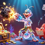 Punch through asteroids for riches with pptoto slot, featuring vibrant underwater treasures and gaming elements.
