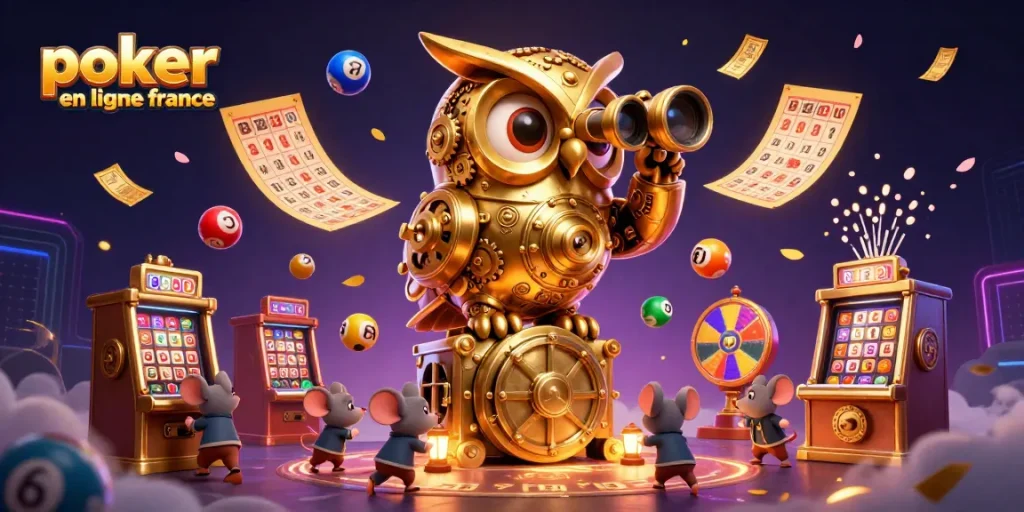 Jouez au poker en ligne France avec une illustration captivante de défis et de gains au casino.