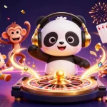 Experience vibrant gaming excitement with Sin 88 as the DJ panda and friends party amid casino elements.