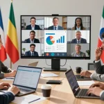 Laboratorio de Llamadas internacionales con profesionales conectados en videoconferencia.