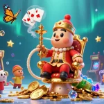Ressentez l'excitation du meilleur casino en ligne avec des éléments de poker et de jeux d'arcade colorés.