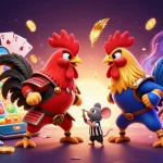 Engage with exciting action as toto slot89 brings a fierce rooster showdown in a dynamic casino scene.
