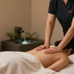 안양출장마사지 session in a serene home spa environment with relaxing ambiance.